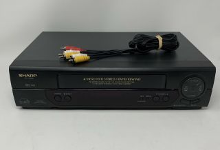 Sharp Vc - H992u Vcr 4 - Head Hi - Fi Stereo Rapid Rewind Vhs Player Recorder