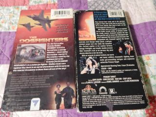 The Dogfighters,  Primary Target (VHS x 2) Vtg.  ACTION (Robert Davi). 2
