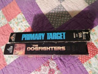 The Dogfighters,  Primary Target (VHS x 2) Vtg.  ACTION (Robert Davi). 3