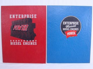 Vintage 1944 Enterprise Engine & Foundry Company Diesel Engine Catalogs Marine