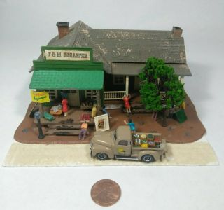 Vintage Ho Scale Train Building Detailed Country House Factory Model Truck