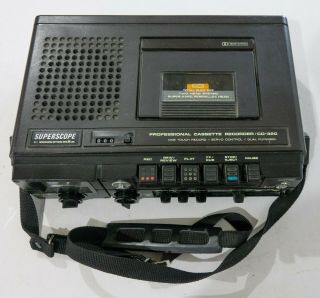 Superscope Cd - 320 By Marantz Professional Portable Cassette Recorder Please Read
