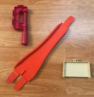 Vintage Mattels Hot Wheels Red Merge Track,  Rise And Purple Clamp