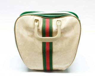 Brunswick 70s Vintage Bowling Ball Bag With Wire Rack Green 4