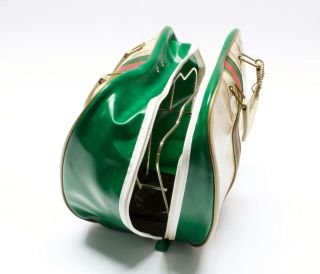 Brunswick 70s Vintage Bowling Ball Bag With Wire Rack Green 5