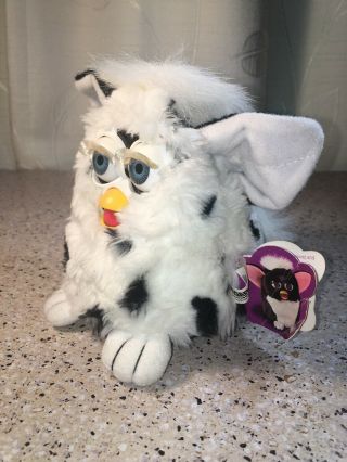 Vtg Furby White with Black Spots 70 - 800 1998 Spotted With Tag 2