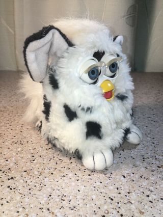 Vtg Furby White with Black Spots 70 - 800 1998 Spotted With Tag 6