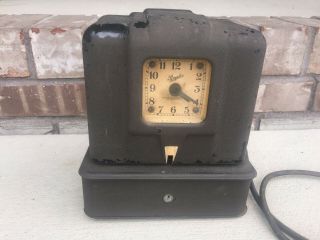 Vintage Simplex Time Clock / Punch Clock Time Keeper Recorder Jcg10r3
