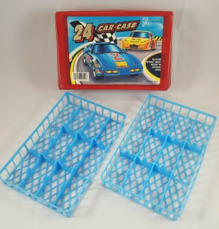 Vintage Red 24 Car Case By Tara Toy Corp.  Style 20150