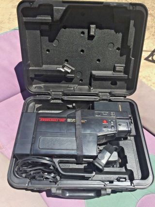 Vintage Memorex Sm - 1000 Vhs Camcorder In Hard Plastic Case With Extra Battery