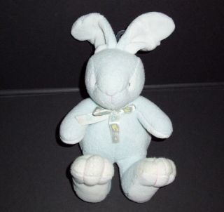 Vtg Carters Prestige Blue Bunny Rabbit Plush Big Feet Baby Stuffed Animal 33539