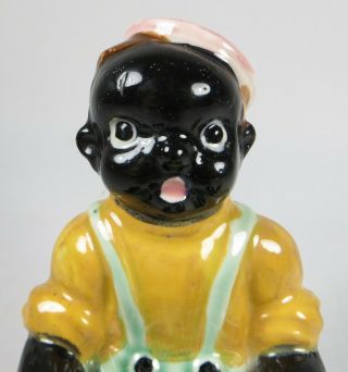 Vintage Ceramic BLACK AMERICANA Boy with Watermelon SALT & PEPPER Shakers Japan 7