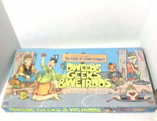 Dweebs Geeks & Weirdos The Game Of Zany Stunts 1988 Vintage Complete