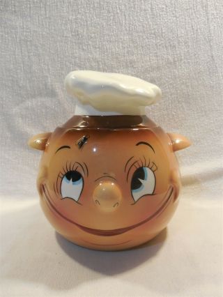Vintage Py Japan Ceramic Anthropomorphic Chef Oh My A Fly Cookie Jar