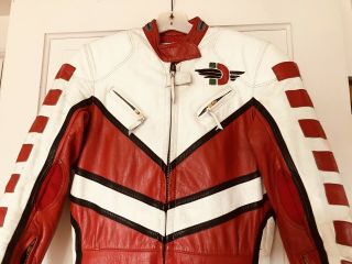 Adult Vintage Bates Men’s Padded Leather Motorcycle Racing Suit - One Piece