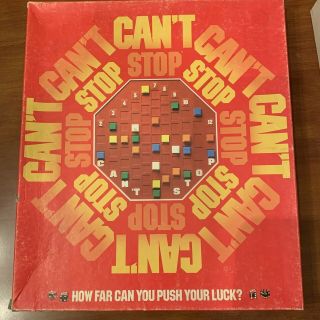 Can’t Stop Board Game Vintage 1980 Parker Brothers Complete Math Family Fun