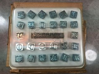 Vintage 1/2 " Tandy Usa Alphabet Leather Stamps - Complete Set Box