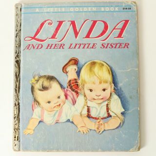 Linda & Her Little Sister Eloise Vintage Little Golden Book 1954 " A " Edition