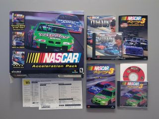Nascar Acceleration Pack Vintage Big Box Pc Game Legends Racing 3 Windows 95 98