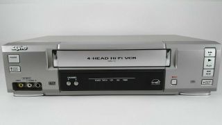 Sanyo Vcr Vhs Player Vwm - 710 4 Head Hi - Fi Stereo Video Cassette Vhs Recorder