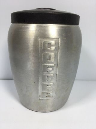 Vintage Aluminum Coffee Container Jar Canister Japan