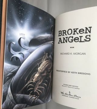 Easton Press Richard K Morgan Broken Angels Signed First Edition Science Fiction