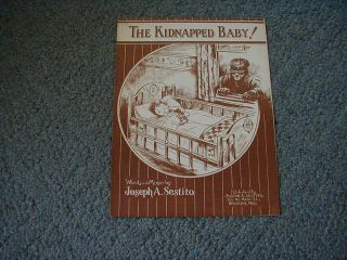 The Kidnapped Baby 1932 Vintage Sheet Music Charles Lindbergh Baby Song