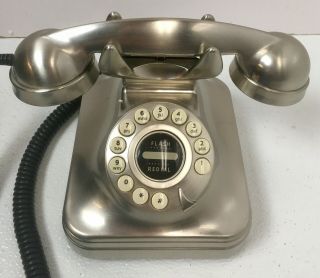 Vintage Style Push Button Grand Desktop Retro Chrome Phone 2