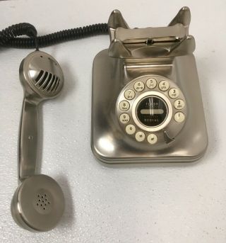 Vintage Style Push Button Grand Desktop Retro Chrome Phone 4