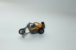 Vintage Rrrumbler Motorcycle Torque Chop With Rider Mattel Hot Wheels