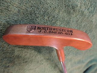 Vintage Northwestern J.  C.  Snead - 409 Brass Bullseye Style Two Sided Putter -