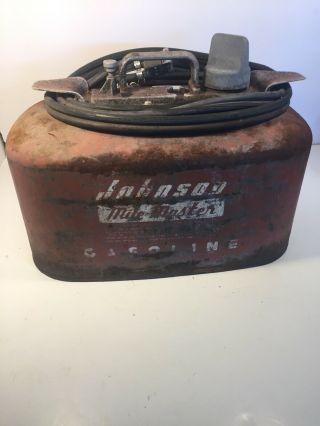 Vintage Johnson Mile Master Outboard 4 Gallon Pressurized Boat Fuel Gas Tank Can