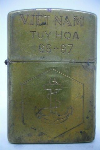 Vietnam War Zippo Lighter Tuy Hoa 66 67 Vintage