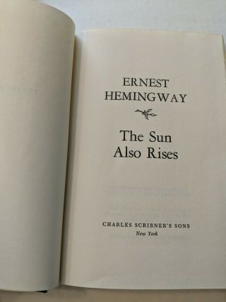 Set Of 3 Vintage Ernest Hemingway Hardcover Books 1954 - 1968 Charles Scribner ' s 6
