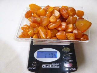 65 Vintage Butterscotch Cognac Amber Loose Beads For Necklace 89 Grams