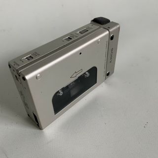 vintage Sony Stereo Cassette - Corder Recorder WM - R2 Recording Walkman silver body 6