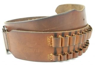 Vintage Hunter 275 Brown Leather Ammo Belt Size Medium