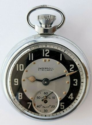 Vintage Ingersoll Triumph Pocket Watch - Easy? Repair Project - Gt.  Britain