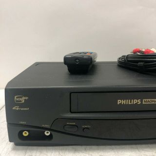 Philips Magnavox VCR Plus 4 Head VRZ242AT22 VCR VHS Recorder with Remote 2