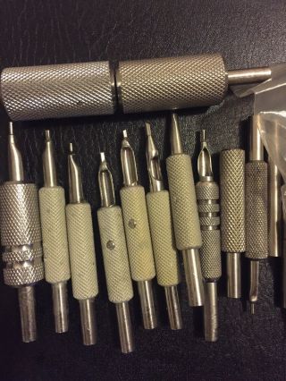 Vintage Tattoo Machine Grips,  Tips And Tubes