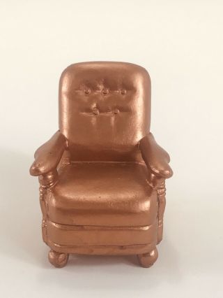 Wow Vintage Banthrico Metal Coin Bank Arm Chair Karpen Furniture 1940’s Bronze