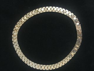 VINTAGE 1945 ALFRED PHILIPPE CROWN TRIFARI TESSELLATED HONEYCOMB CHOKER NECKLACE 3