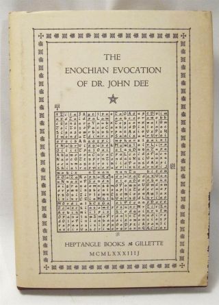 The Enochian Evocation Of Dr.  John Dee Heptangle Books Hb 1984