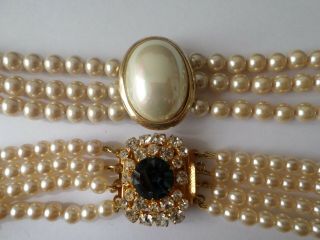 2 Vintage Circa Mid To Late 20th Century Faux Pearl Choker Necklaces