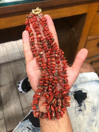 Antique Natural Red Coral Naclace 120g