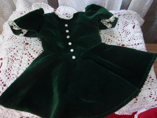 vntg American Girl Molly green velvet dress RETIRED Pleasant Company VGUC 2