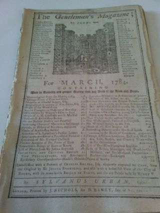 March 1784 Gentleman 