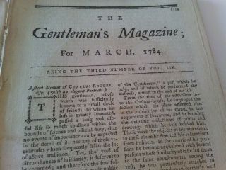 March 1784 Gentleman ' s Mag w 2 Plates - Washington ' s Farewell Speech to Congress 2
