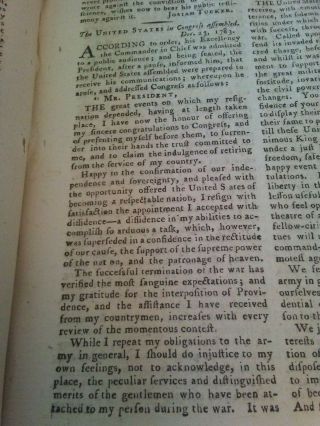 March 1784 Gentleman ' s Mag w 2 Plates - Washington ' s Farewell Speech to Congress 4
