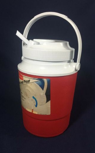 Vintage Rubbermaid/gott Insulated/thermal 1/2 Gallon Water Cooler Jug Red 1502
